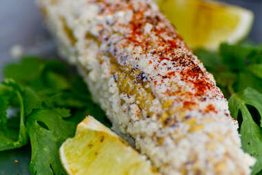 People's Food Truck - wood-roasted corn on the cob w/ mayonnaise, cotija, chile + lime