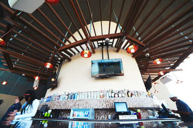 The upstairs bar at HQ Beach Club at Revel