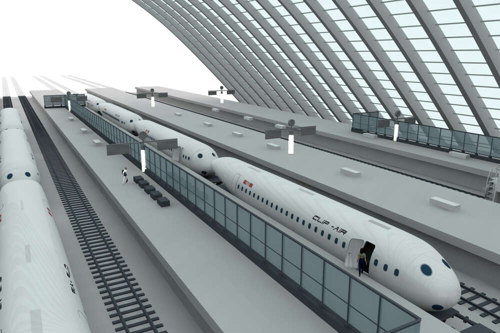 Future Flying Trains