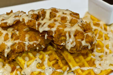 Brunswick's - Fried chicken and bacon waffles