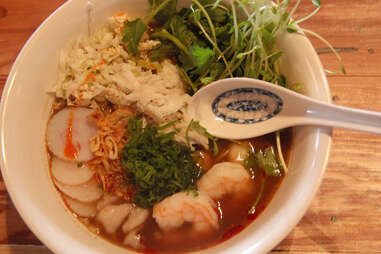 Seafood noodle bowl at Yuboka at Revel in Atlantic City