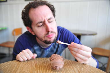 chocolate ice cream at Sweet Action