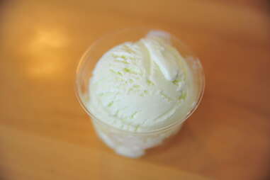 green apple ice cream at Sweet Action Ice Cream