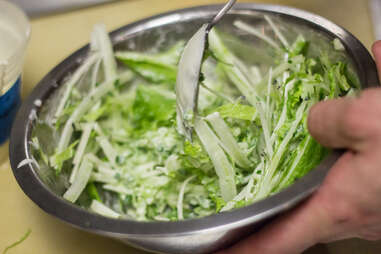 Slaw being made