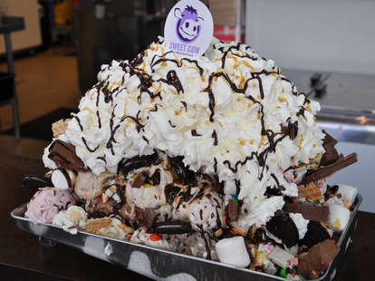 the world's greatest sundae at Sweet Cow Ice Cream