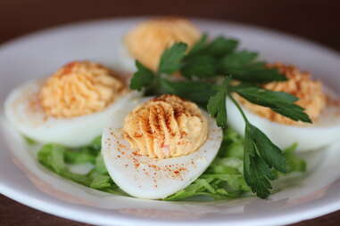 Deviled eggs at The Willows