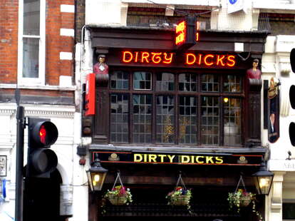 Exterior of Dirty Dicks in London