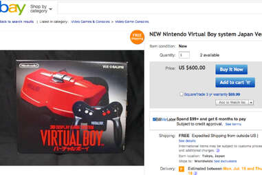 Virtual Boy on eBay