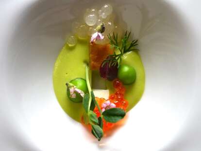 English Pea and Trout Roe