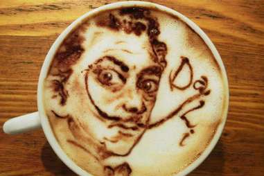 Salvador Dali latte art