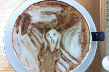 Scream latte art