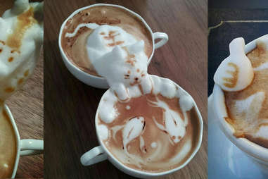 Kazuki Yamamoto giraffe latte art