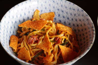 Kimchee Carbonara with Doritos part deux