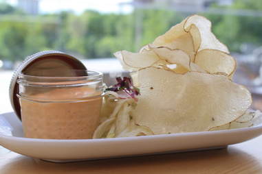 chips and pimento cheese dip at Hi^Jax