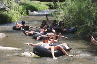 tubing the san luis rey river at the la jolla indian campground california