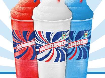 Slurpees in three flavors