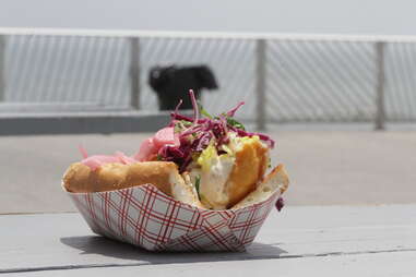 Fish po' boy at Motorboat and the Big Banana