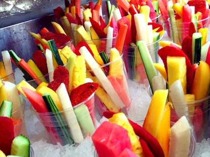 Fresh fruit on ice at Puesto in La Jolla