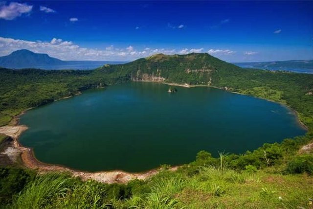 Main Crater Lake in the Taal Vocano in Luzon, Phillipines