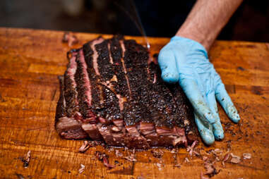 Franklin brisket slicing