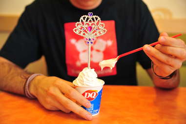 banana cream pie blizzard at Dairy queen