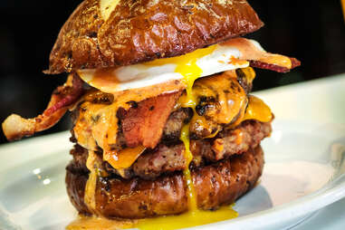 The 100% bacon 'Merica Burger at Slater's 50/50 in San Diego.