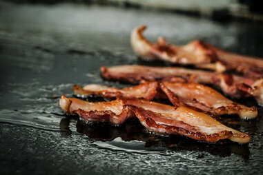 Bacon the grill at Slater's 50/50 in San Diego.