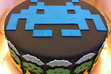 Space Invaders cake