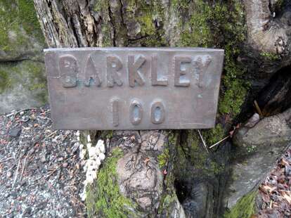 Barkley Trail extreme marathon sign