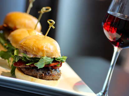 Red wine-infused burgers