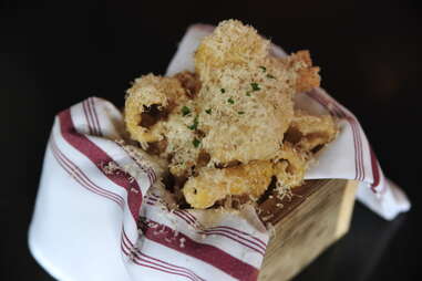 truffled pork rinds at Harman's eat + drink