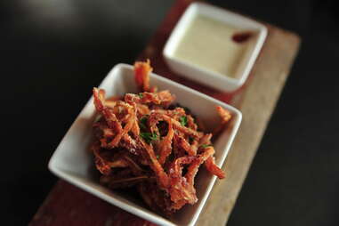 pig ear fries at Harman's eat + drink