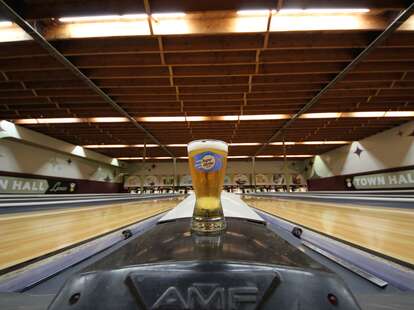 A beer at Town Hall Lanes