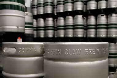 The kegs at Griffin Claw Brewing Company