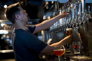 A beer being poured at Griffin Claw Brewing Company