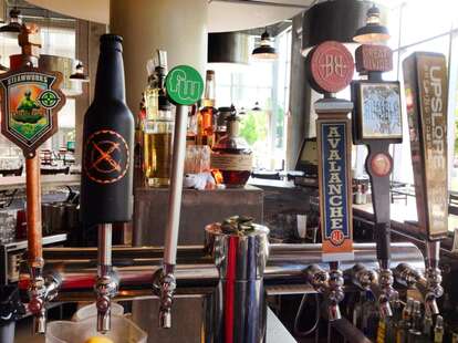 beer taps at Harman's eat + drink