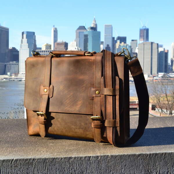 Gold Rush Leather Shopper Bag
