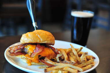 Double Decker burger at Churchill's