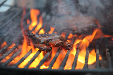 Ribs on the grill at Formaggio Kitchen