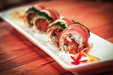 The Bruce Lee Roll at Bang Bang in the Gaslamp District San Diego. 