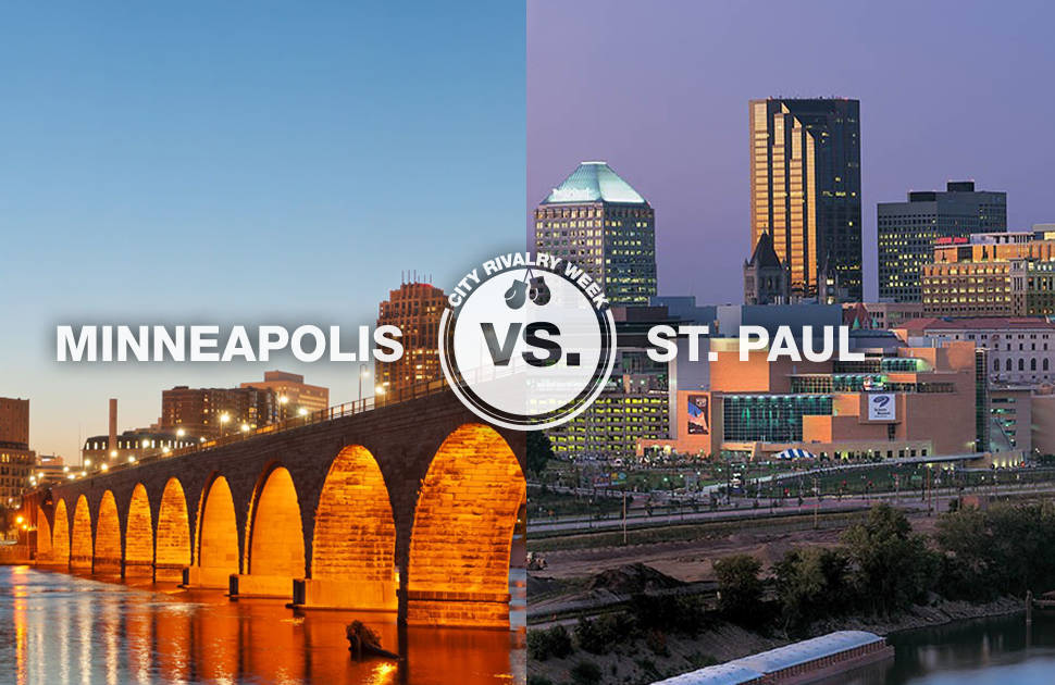 It's a playful rivalry now, but competition between Mpls. and St. Paul was  once fierce