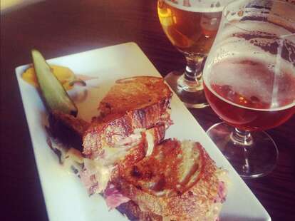 A sandwich and beer and The Trappist