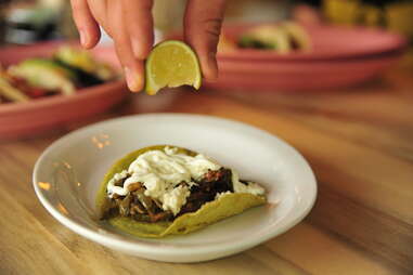 Rajas Con Queso at Agave Taco Bar