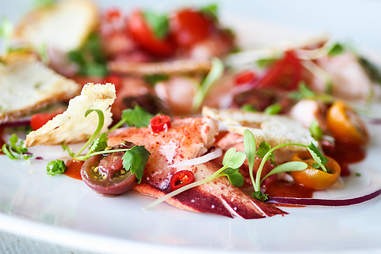 Lobster salad at Cannonball in Mission Beach San Diego.