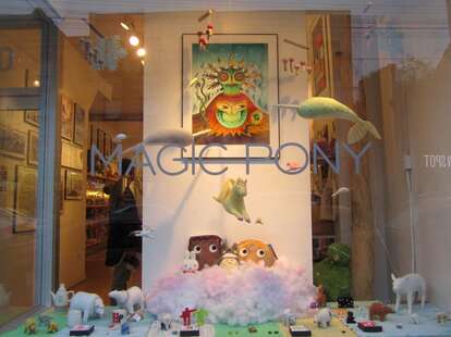 Store front window at Magic Pony