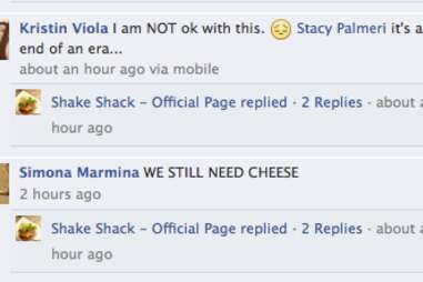 Shake Shack fresh fries Facebook response