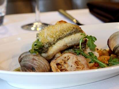 A seafood medley at Piccolo Sogno Due.