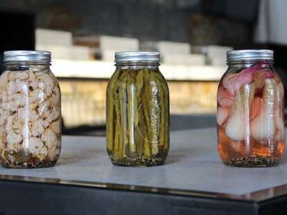 In-house pickling at Square One in Chicago.