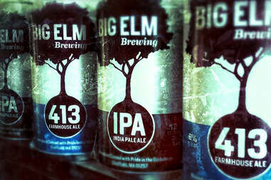 Cans of beer from Big Elm Brewing