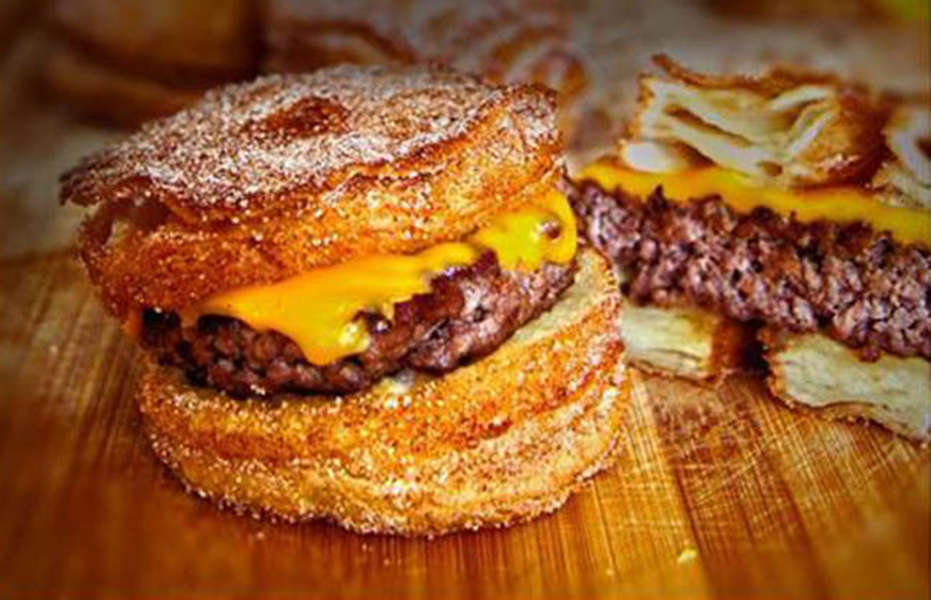 Maple Bacon Jam Cronut Burger Available at Canadian National